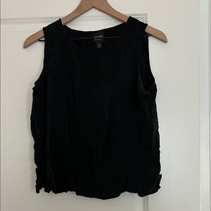 EILEEN FISHER Black Lightweight Scoop Neck Tank